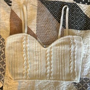 Zara Cream Cable Knit top
